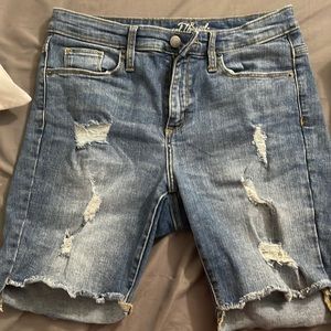 Biker jean shorts
